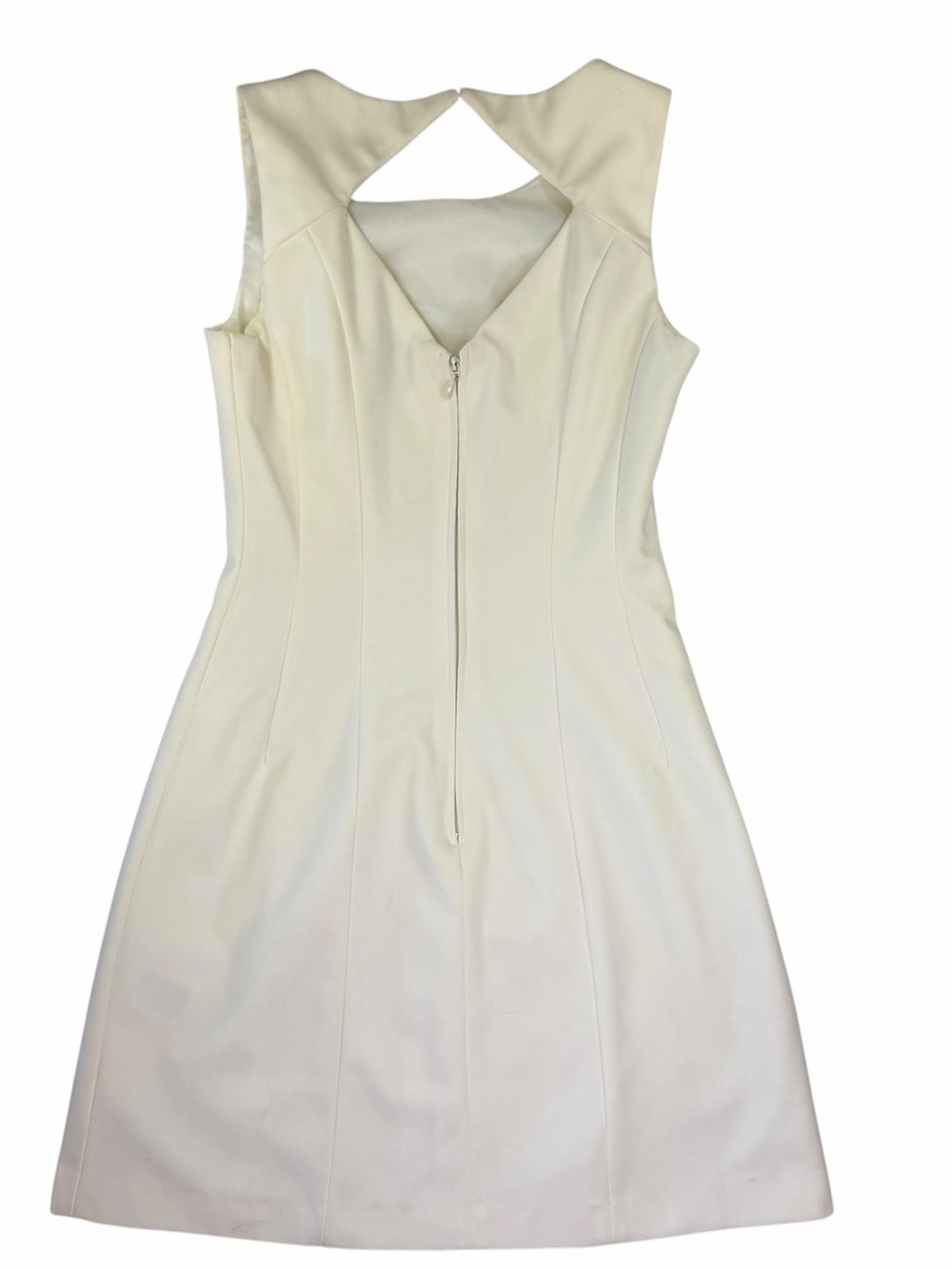 H&M Cream Sleeveless Sheath Dress with Beaded Neckline - Picture 2 of 5
